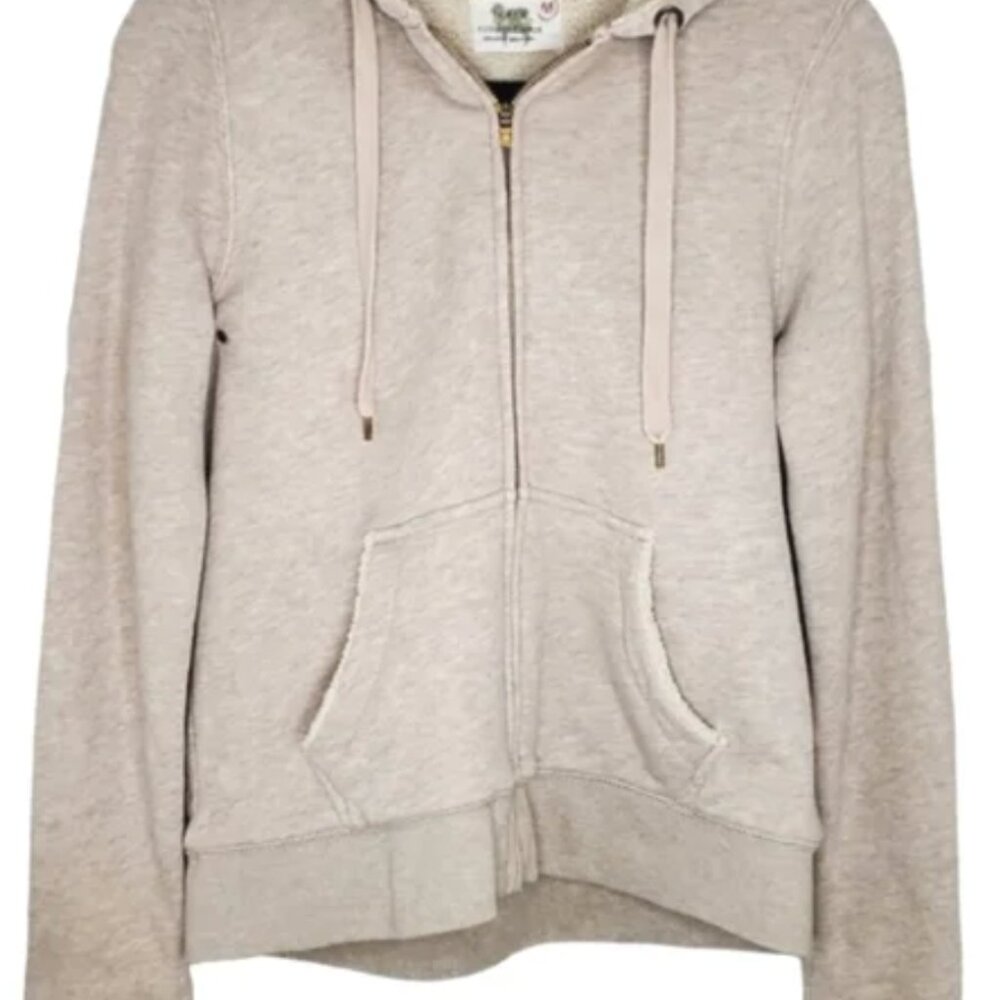 JCrew Vintage Sherpa Lined Front Zip Hoodie